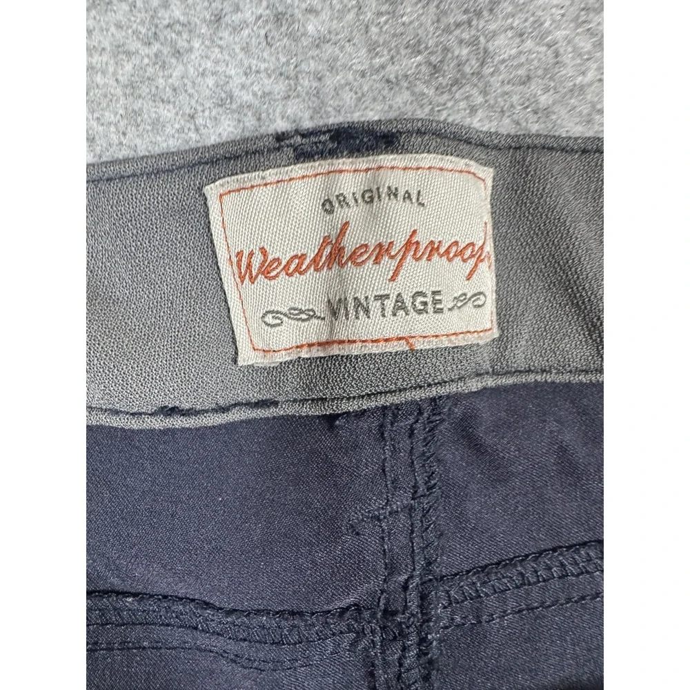 Weatherproof Vintage Regular Fit Utility Pants 38x30 Navy Blue Nylon Stretch